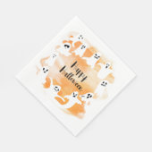 Spooky Ghost Halloween-Party Aquarell Serviette (Ecke)