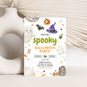 Spooky Ghost Halloween-Party Einladung