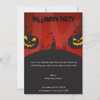 Spooky Ghost Halloween-Party Einladung
