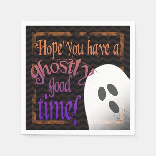 Spooky Ghost Halloween-Party Napkins Serviette (Vorderseite)