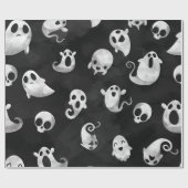 Spooky Ghost Halloween-Party Wrapping Paper Geschenkpapier (Flach)