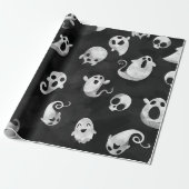 Spooky Ghost Halloween-Party Wrapping Paper Geschenkpapier (Ungerollt)