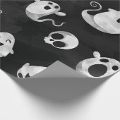 Spooky Ghost Halloween-Party Wrapping Paper Geschenkpapier (Ecke)