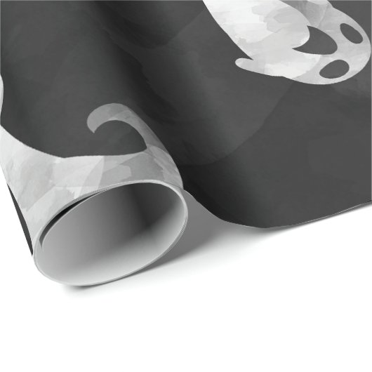Spooky Ghost Halloween-Party Wrapping Paper Geschenkpapier (Rolleneckpunkt)