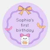 Spooky Ghost Halloween Runder Aufkleber (Vorderseite)