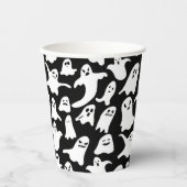 Spooky Ghost halloween schwarz Pappbecher (Vorderseite)