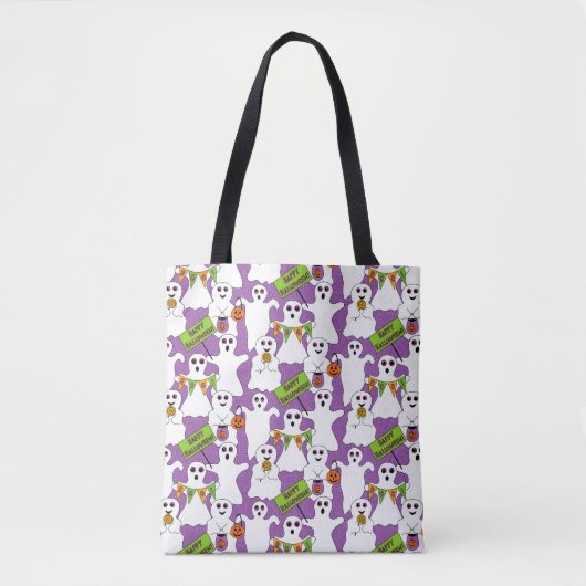 Spooky Ghost Halloween Tasche (Vorderseite)