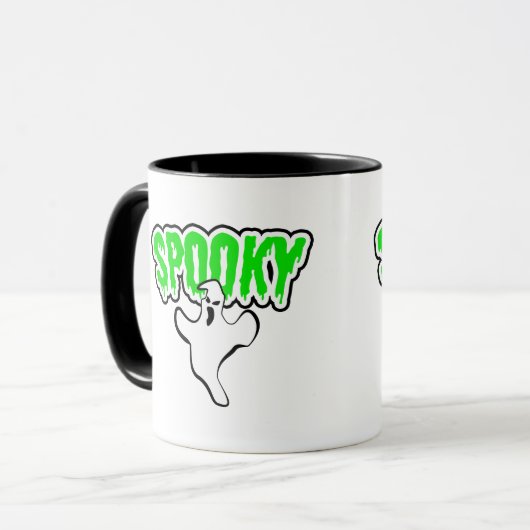 Spooky Ghost Halloween Tasse (Vorderseite Links)