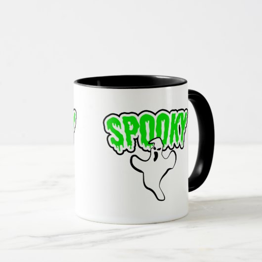 Spooky Ghost Halloween Tasse (VorderseiteRechts)
