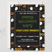 SPOOKY GHOST HAPPY HALLOWEEN PARTY EINLADUNG (Vorderseite)