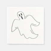 Spooky Ghost Happy Halloween Trick oder Treat Desi Serviette (Vorderseite)