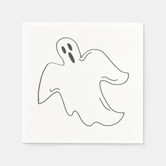 Spooky Ghost Happy Halloween Trick oder Treat Desi Serviette (Vorderseite)