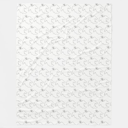 Spooky Ghost Happy Halloween Trick oder Treat Prin Fleecedecke (Vorderseite)