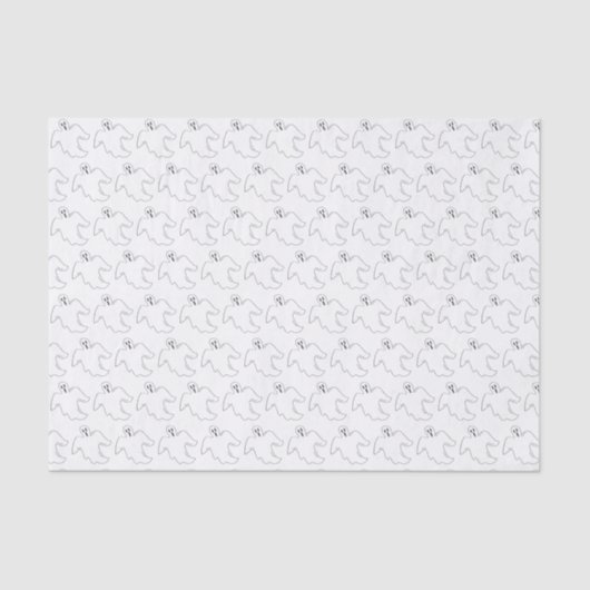 Spooky Ghost Happy Halloween Trick oder Treat Prin Seidenpapier (Vorderseite)