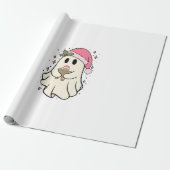 Spooky Ghost Holing ein Lebkuchen Weihnachten Geschenkpapier (Ungerollt)