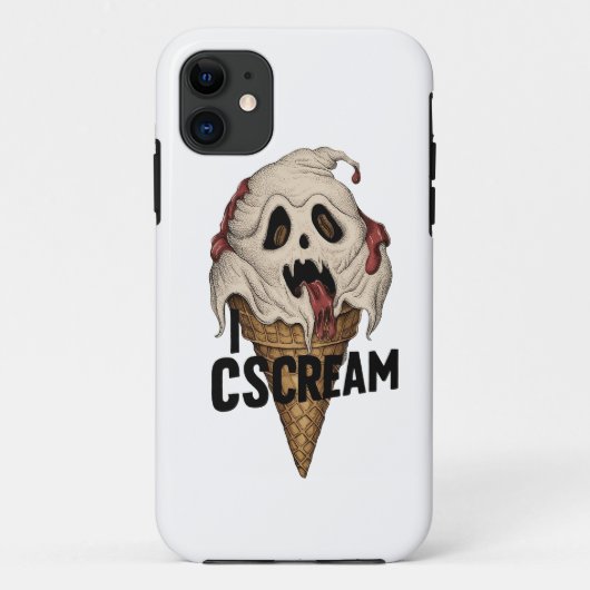 Spooky Ghost Ice Cream "I CSCREAM" Case-Mate iPhone Hülle (Rückseite)