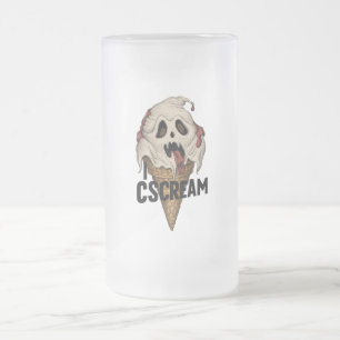 Spooky Ghost Ice Cream "I CSCREAM" Mattglas Bierglas
