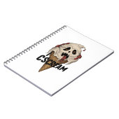 Spooky Ghost Ice Cream "I CSCREAM" Notizblock (Linke Seite)
