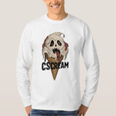 Spooky Ghost Ice Cream "I CSCREAM" T-Shirt (Vorderseite)