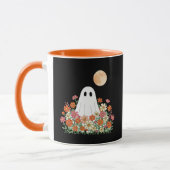 Spooky Ghost in Blume Halloween Tasse (Links)