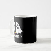 Spooky Ghost Inequalties Funny Halloween Math Tee Kaffeetasse (Vorderseite Links)