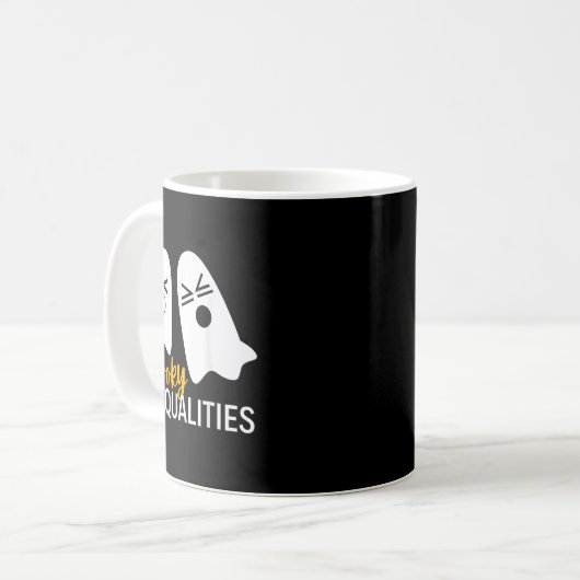 Spooky Ghost Inequalties Funny Halloween Math Tee Kaffeetasse (Vorderseite Links)