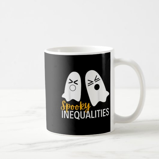 Spooky Ghost Inequalties Funny Halloween Math Tee Kaffeetasse (Rechts)