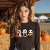 Spooky Ghost & Jack-O'-Lantern Tri-Blend Shirt