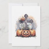 Spooky Ghost Jack-O-Lanterns Halloween-Party Einladung (Rückseite)