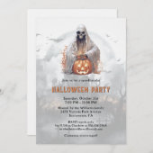 Spooky Ghost Jack-O-Lanterns Halloween-Party Einladung (Vorne/Hinten)