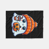 Spooky Ghost Mens Halloween Fleecedecke (Vorderseite (Horizontal))
