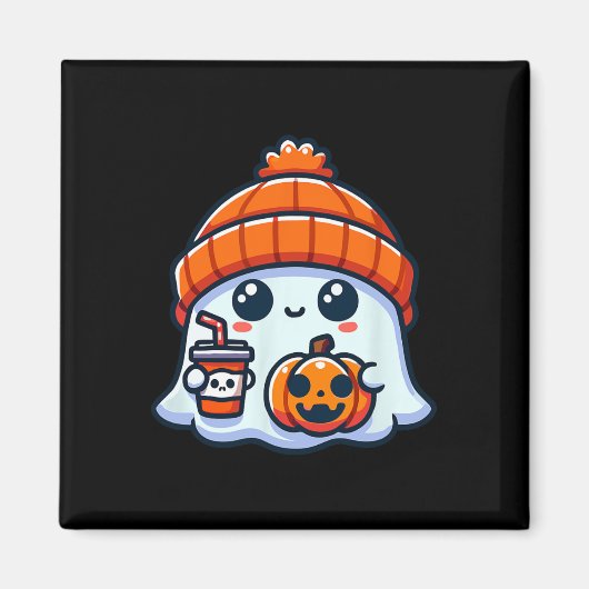 Spooky Ghost Mens Halloween Magnet (Vorne)