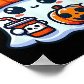 Spooky Ghost Mens Halloween Poster (Ecke)