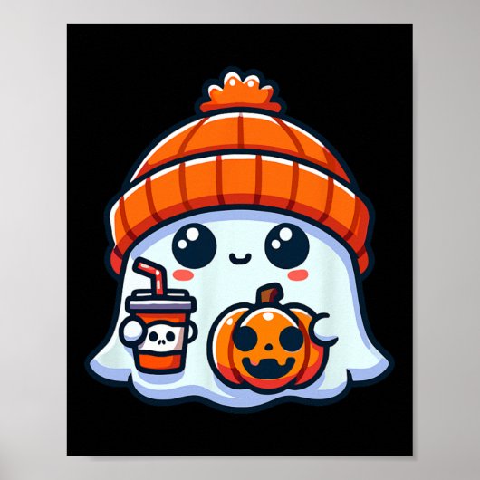 Spooky Ghost Mens Halloween Poster (Vorne)