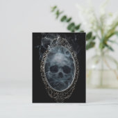 Spooky Ghost Mirror Halloween Postkarte (Stehend Vorderseite)
