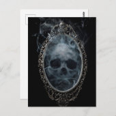 Spooky Ghost Mirror Halloween Postkarte (Vorne/Hinten)