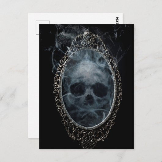 Spooky Ghost Mirror Halloween Postkarte (Vorne/Hinten)