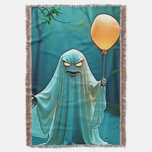 Spooky Ghost mit Eerie Balloon Decke (Vorderseite Vertikal)