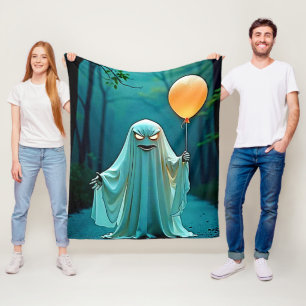 Spooky Ghost mit Eerie Balloon Fleecedecke