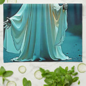 Spooky Ghost mit Eerie Balloon Geschirrtuch (Gefaltet)