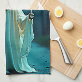 Spooky Ghost mit Eerie Balloon Geschirrtuch (Viertel Falte)