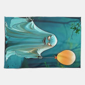 Spooky Ghost mit Eerie Balloon Geschirrtuch (Horizontal)