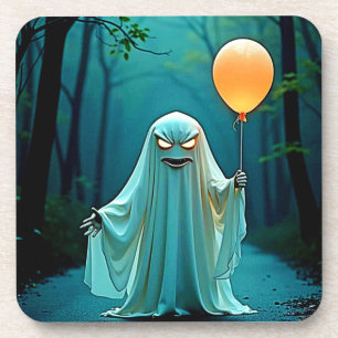 Spooky Ghost mit Eerie Balloon Getränkeuntersetzer