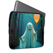 Spooky Ghost mit Eerie Balloon Laptopschutzhülle (Vorne Rechts)
