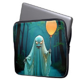 Spooky Ghost mit Eerie Balloon Laptopschutzhülle (Vorderseite Links)