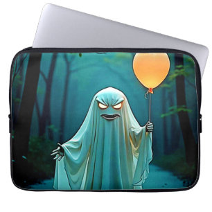 Spooky Ghost mit Eerie Balloon Laptopschutzhülle