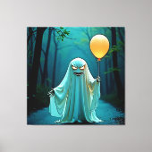 Spooky Ghost mit Eerie Balloon Leinwanddruck (Vorderseite)