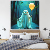 Spooky Ghost mit Eerie Balloon Leinwanddruck (Insitu (Schlafzimmer))