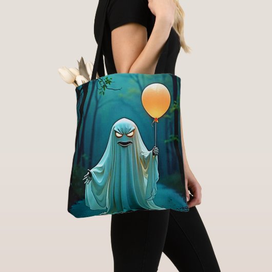Spooky Ghost mit Eerie Balloon Tasche (Von Nahem)