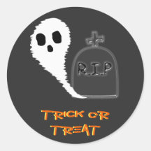 Spooky Ghost mit Grau Halloween Sticker